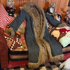 Miss Sixty Denim Jacket with Faux Fur Lining